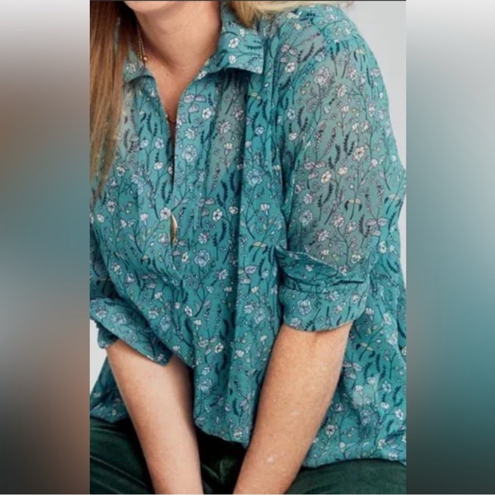 CAbi Women's Chase Field Off Flowers‎ Blouse Size XXS - Picture 2 of 12